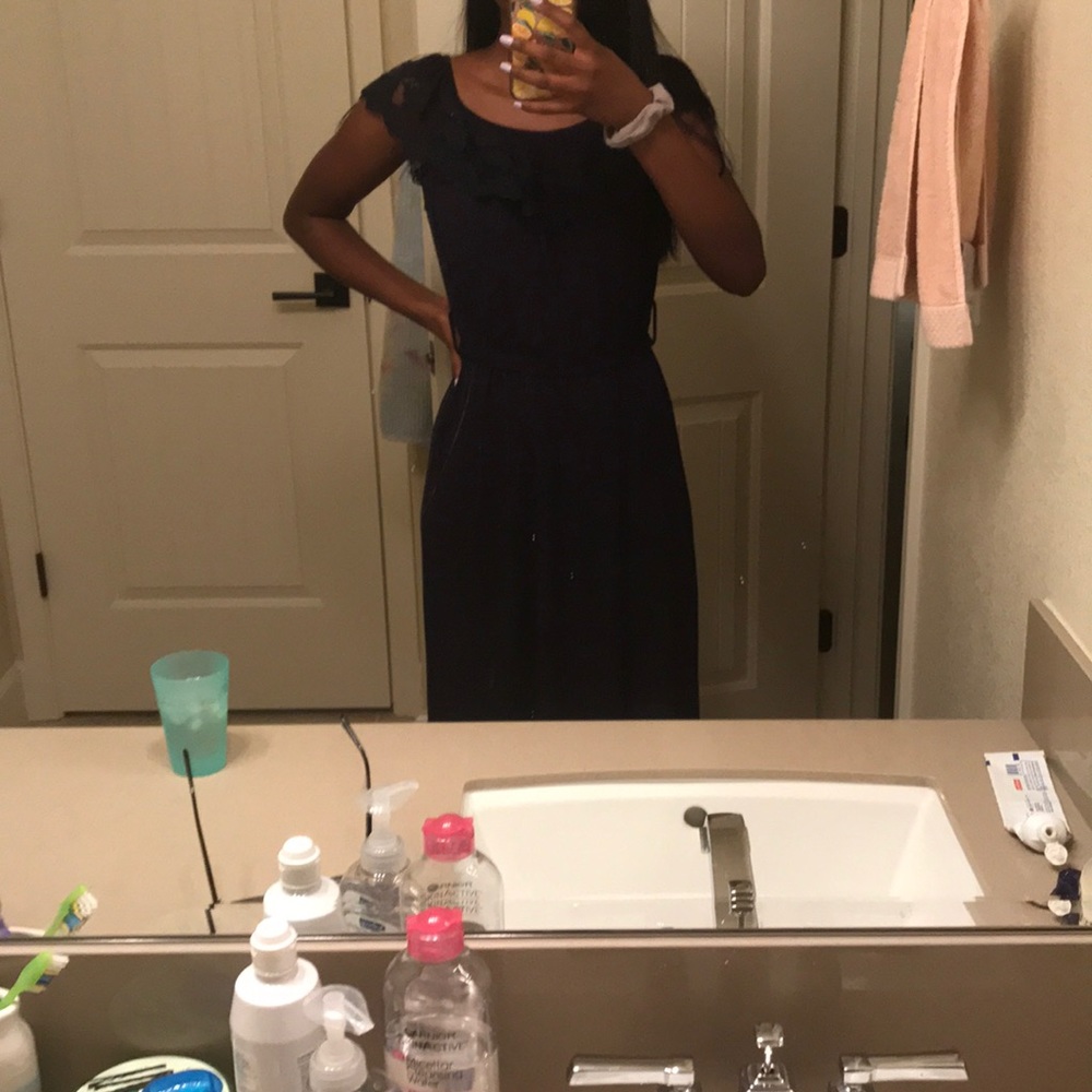 Navy maxi dress